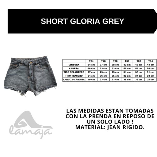 Short Gloria grey - Imagen 3