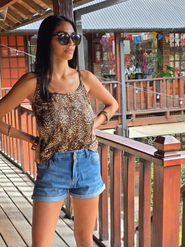 Musculosa seda print - Imagen 3