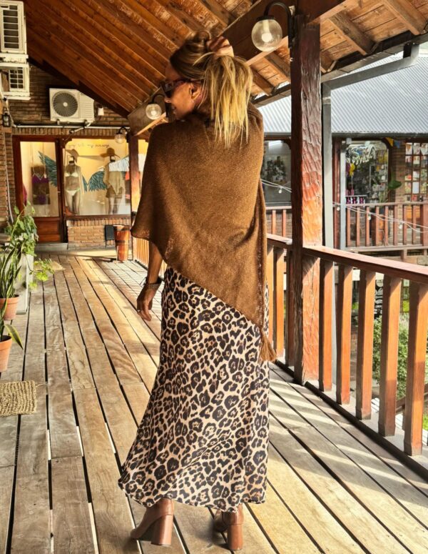 Poncho matilde mohair chocolate - Imagen 3