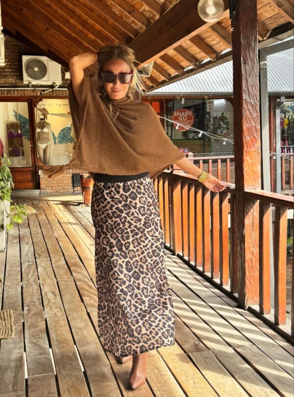 Poncho matilde mohair chocolate