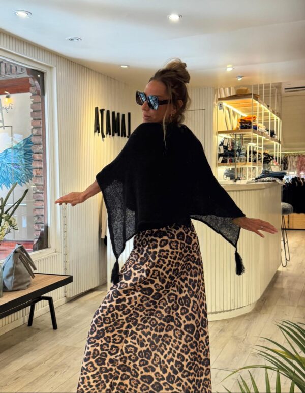 Poncho matilde mohair black - Imagen 3