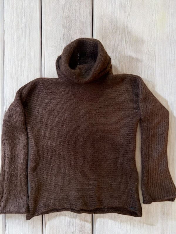 Poleron mohair frizado chocolate - Imagen 4