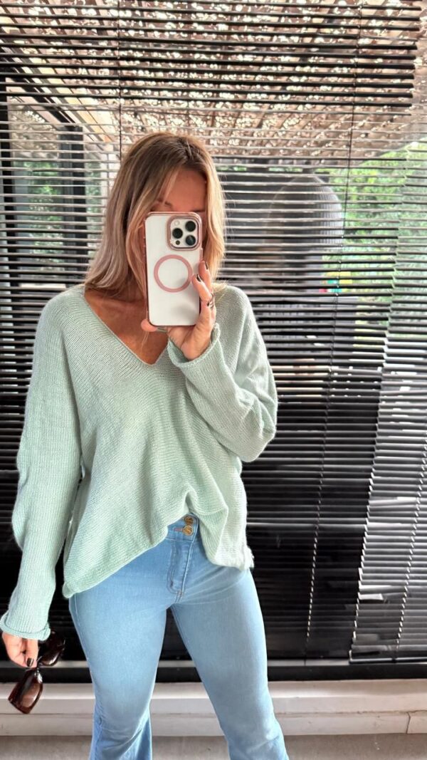 Maxi sweater Sara celeste