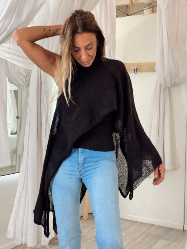 Ruana Mohair black - Imagen 3