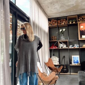 Poncho mohair graffito