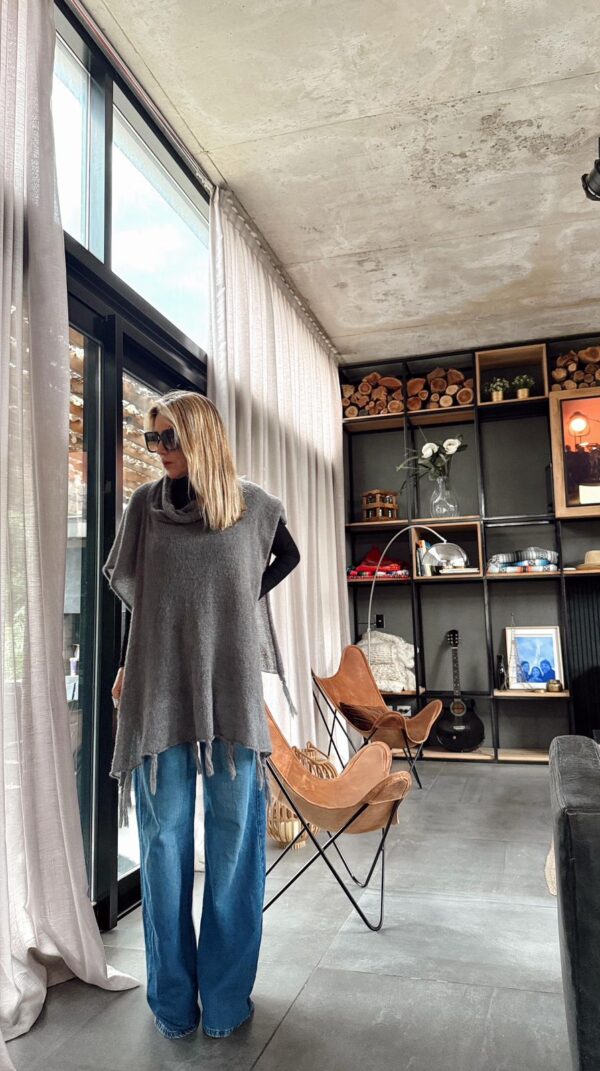 Poncho mohair graffito
