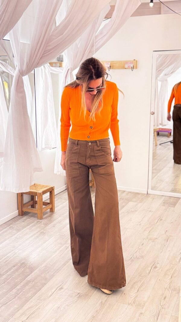 Wide leg chocolate largo - Imagen 2