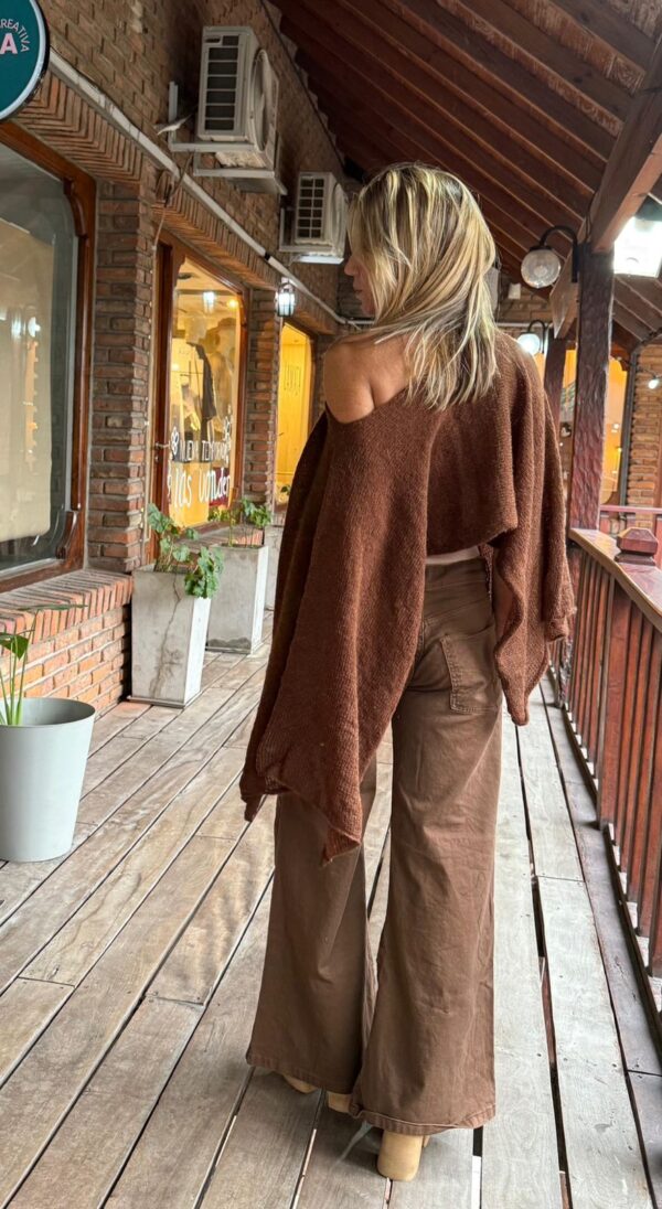 Ruana Mohair chocolate - Imagen 3