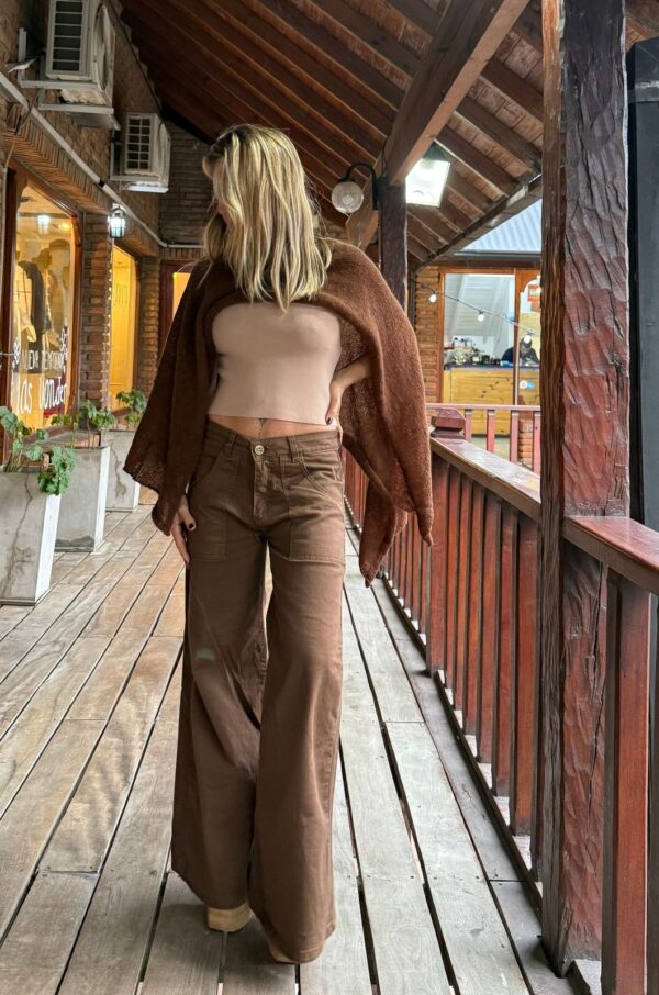 Ruana Mohair chocolate - Imagen 4