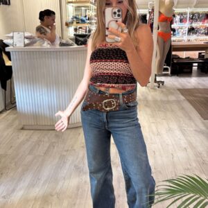 Faja boho chocolate tachas