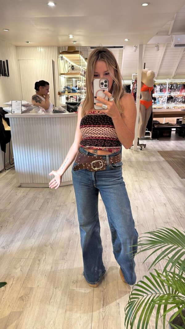 Faja boho chocolate tachas