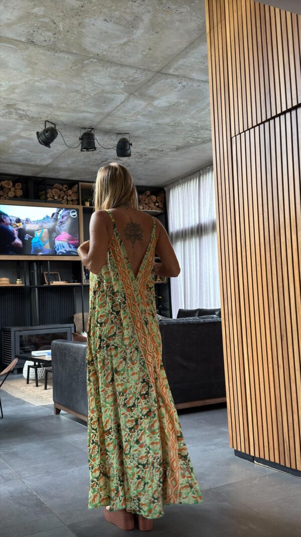 Vestido seda Loli green - Imagen 4
