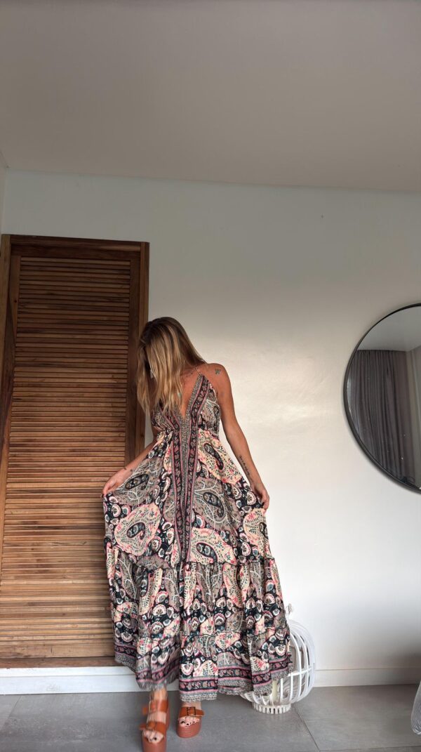 Vestido seda Mila black - Imagen 5