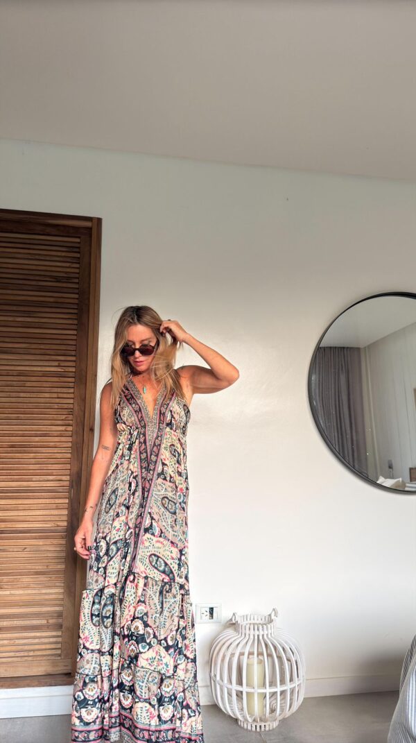 Vestido seda Mila black - Imagen 4