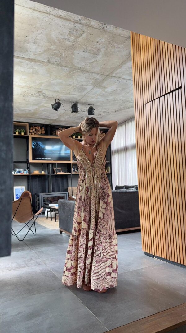 Vestido seda shine rosa