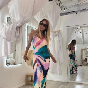 Vestido seda Amara rose