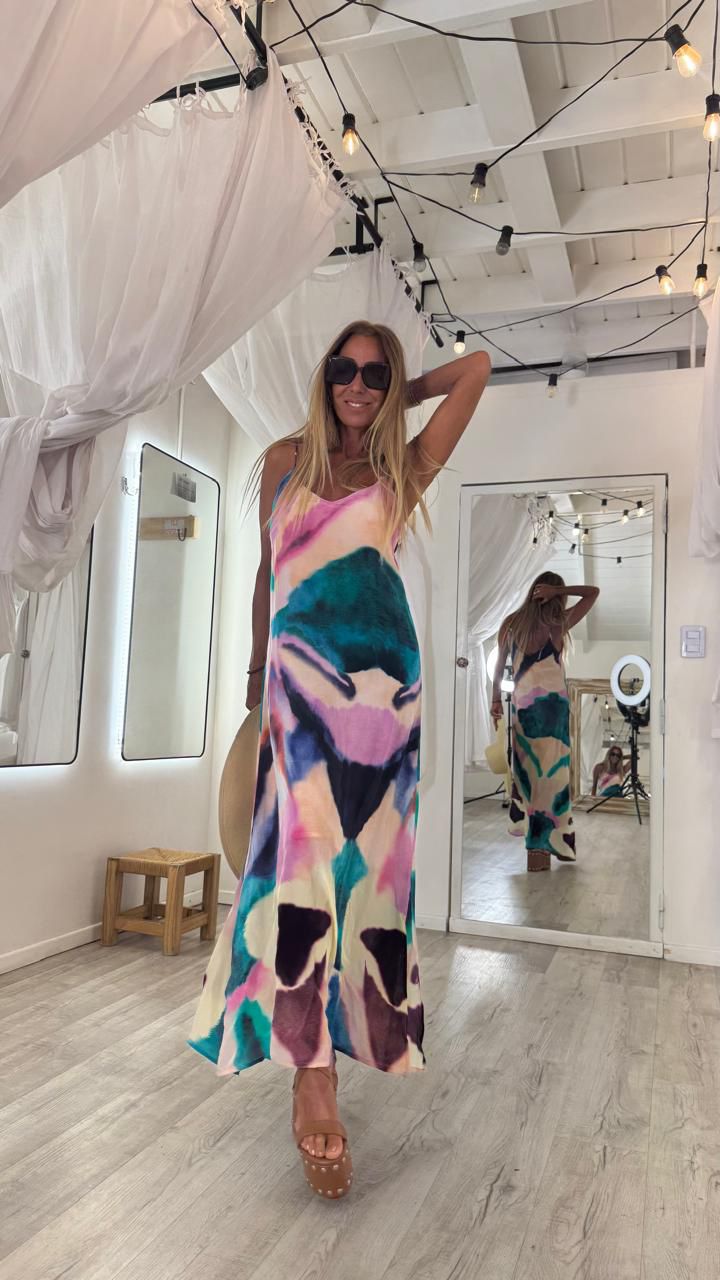 Vestido seda Amara rose - Imagen 5