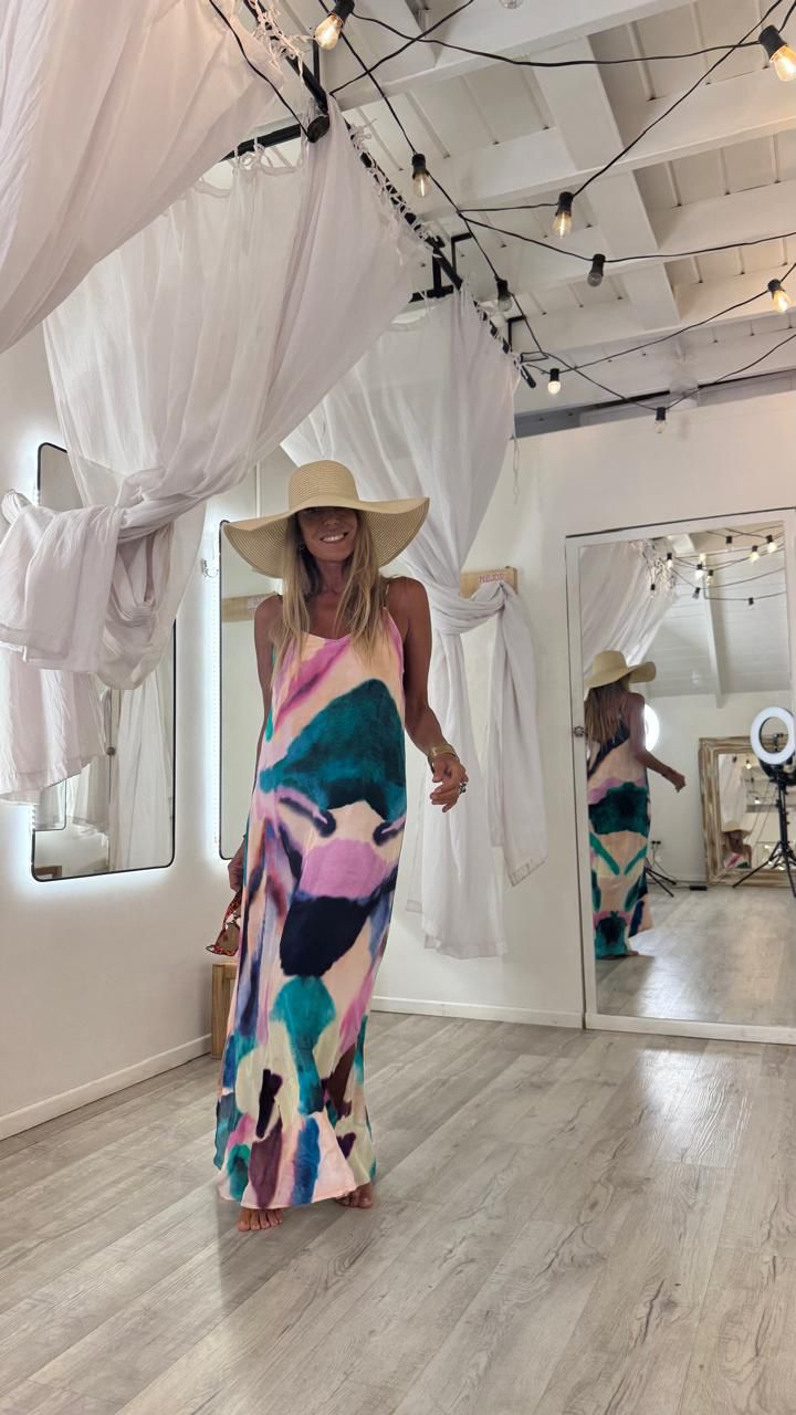 Vestido seda Amara rose - Imagen 6