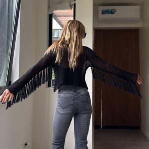 Sweater boho hilo black