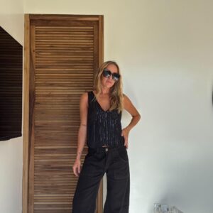 Wide leg black largo