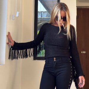Sweater Fringe black