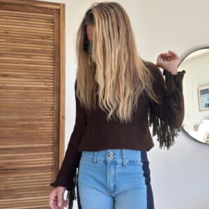 Sweater fringe chocolate