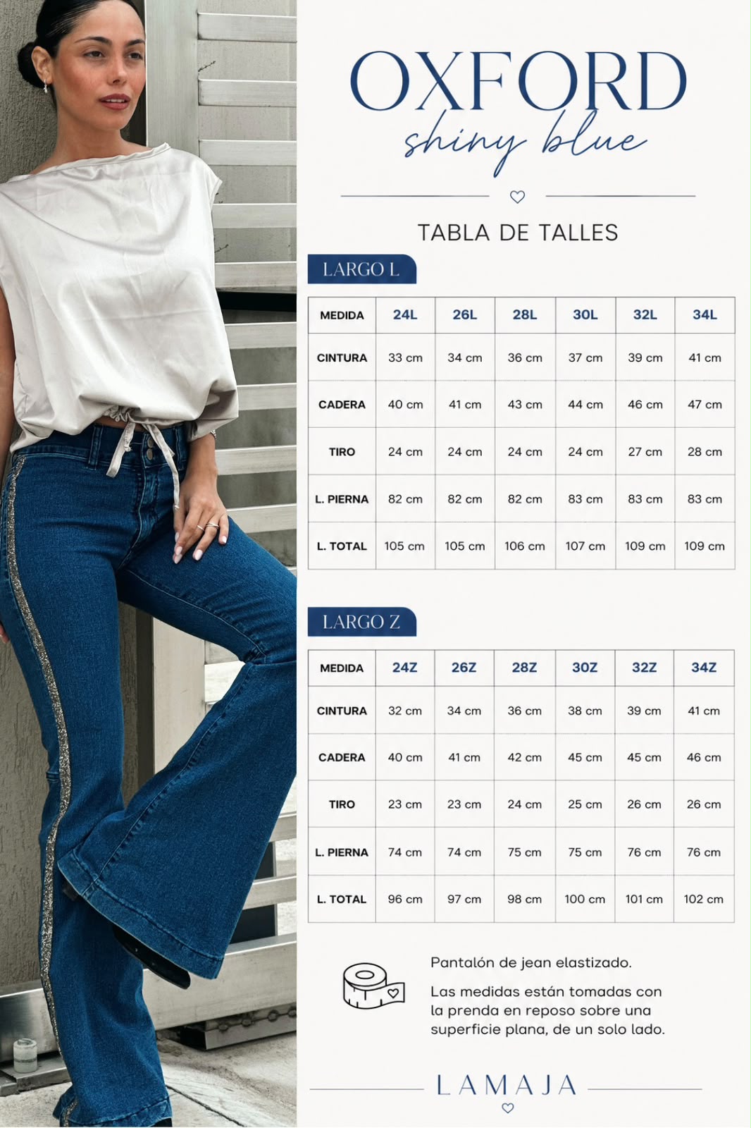 Oxford shiny blue largo - Imagen 7