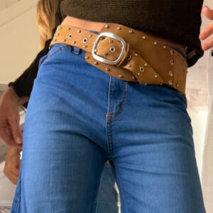 Faja de cuero camel