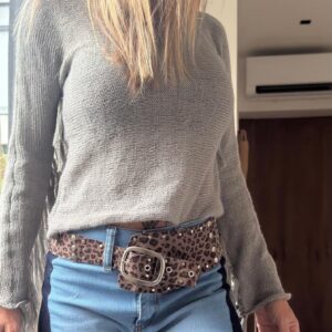 Faja cuero boho print