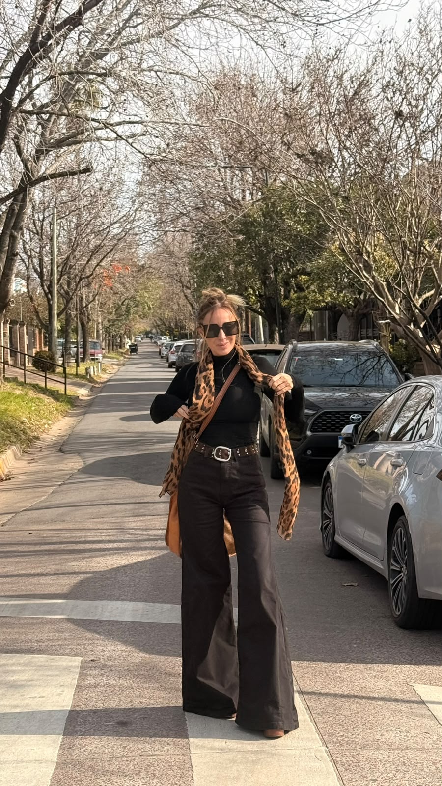New Wide leg black Largo - Imagen 3