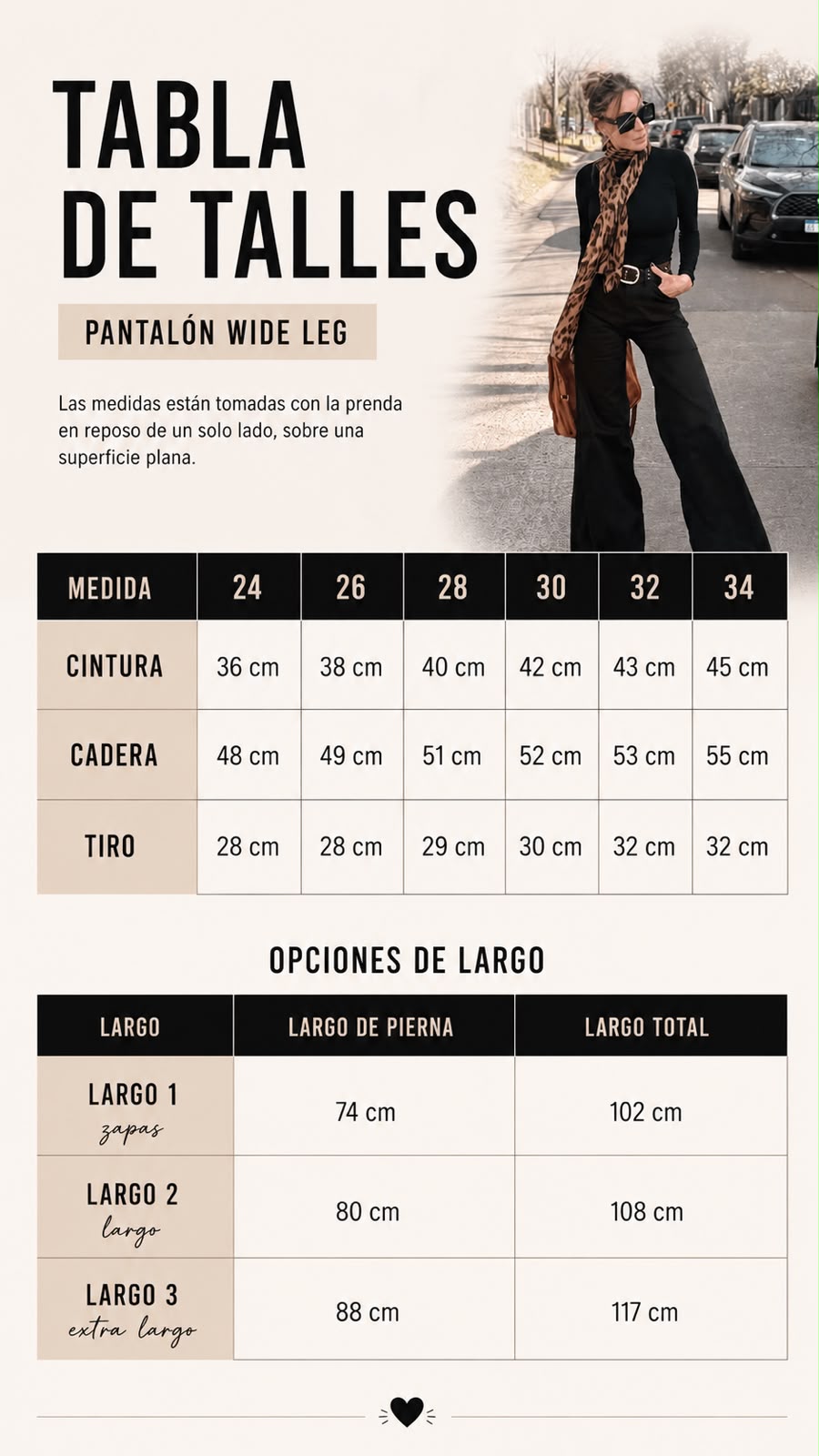 New Wide leg black Largo - Imagen 4