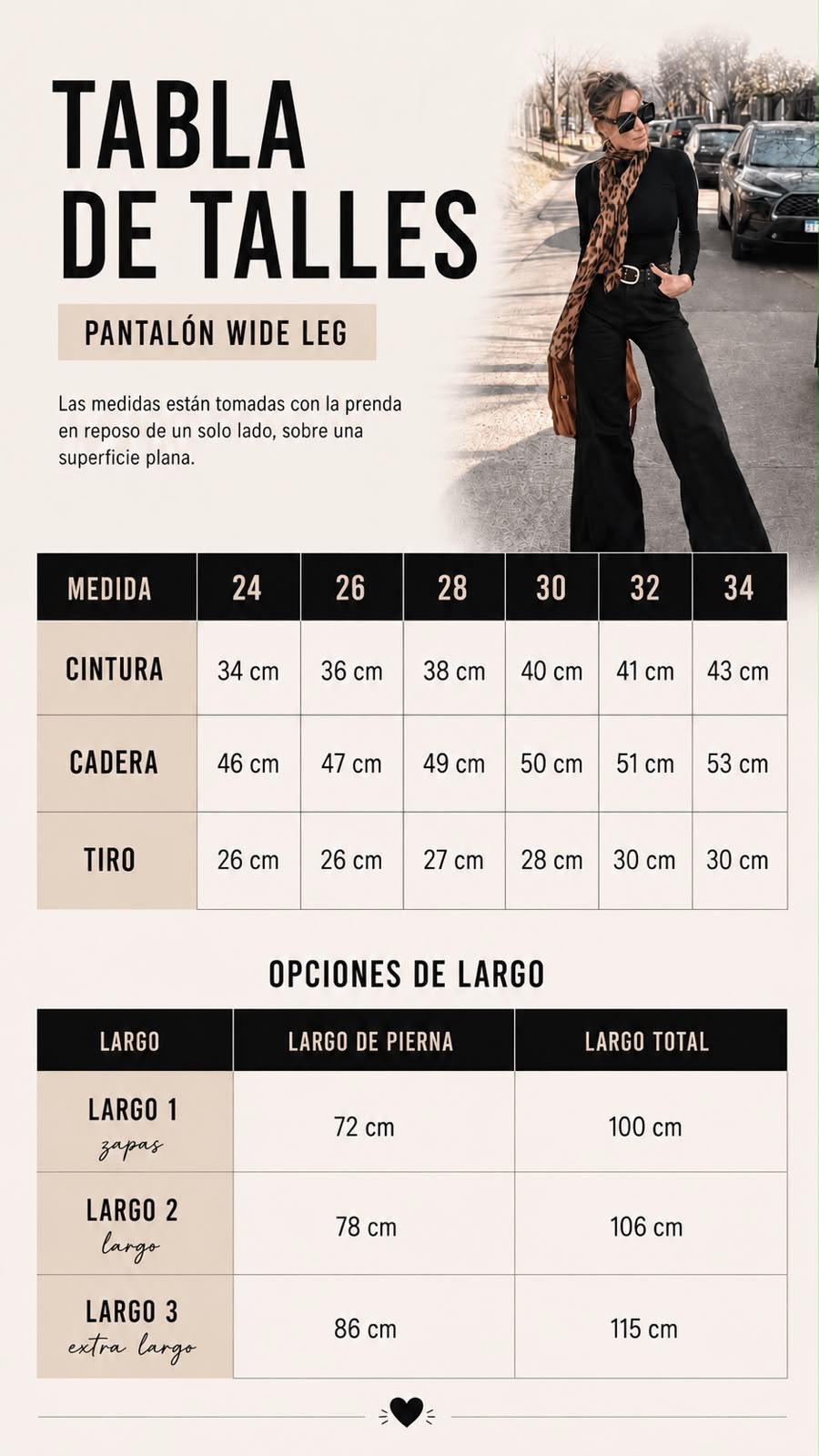 New Wide leg black Largo - Imagen 4